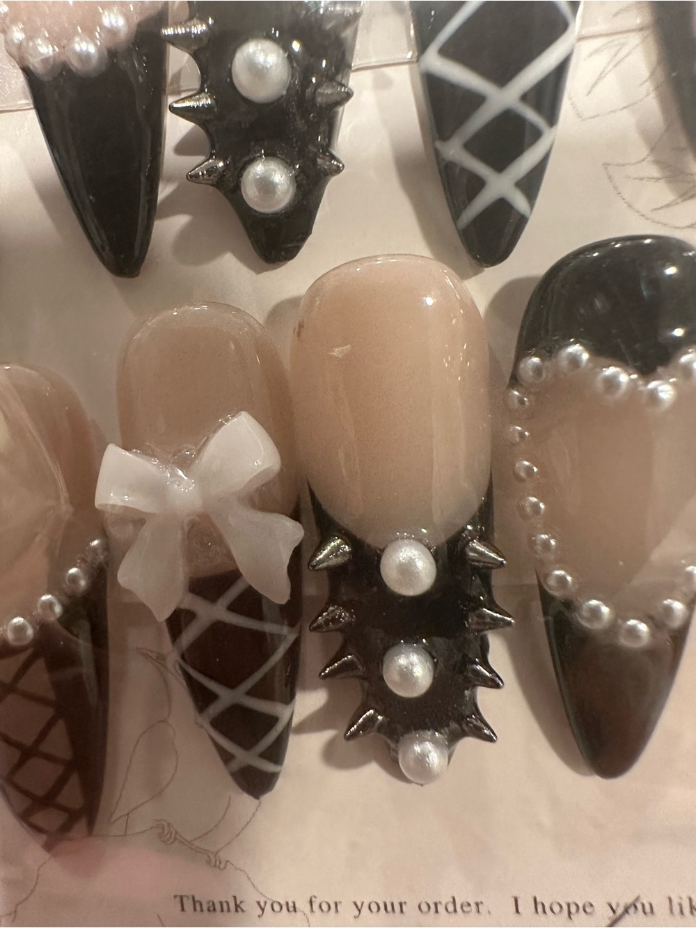 Sexy Goth handmade nails - Picture 2 of 2